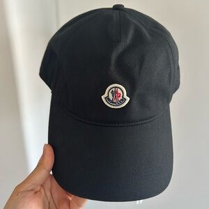 Authentic Moncler baseball cap, unisex, black